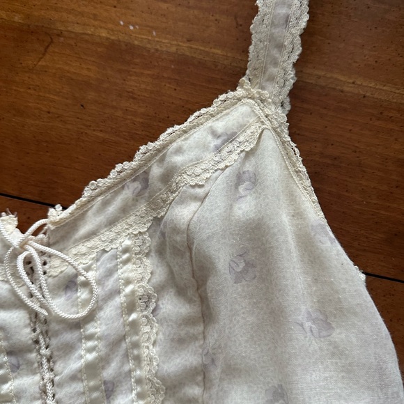 SOLD 70s Gunne Sax Sleeveless Midi Prairie Dress white Hippy Boho VTG - Picture 3 of 10